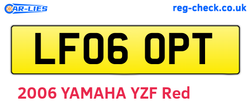 LF06OPT are the vehicle registration plates.