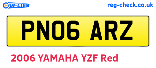 PN06ARZ are the vehicle registration plates.