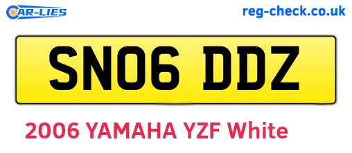 SN06DDZ are the vehicle registration plates.