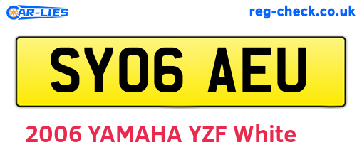 SY06AEU are the vehicle registration plates.