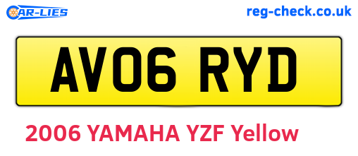 AV06RYD are the vehicle registration plates.