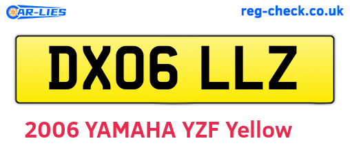 DX06LLZ are the vehicle registration plates.