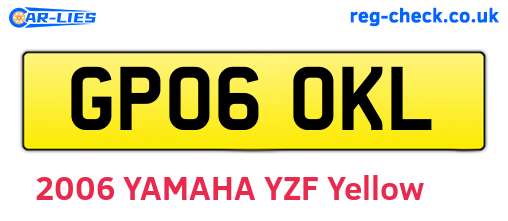 GP06OKL are the vehicle registration plates.