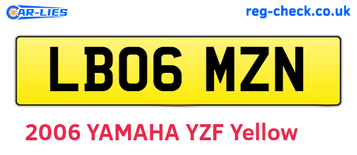 LB06MZN are the vehicle registration plates.