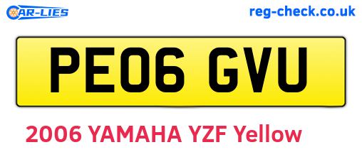 PE06GVU are the vehicle registration plates.