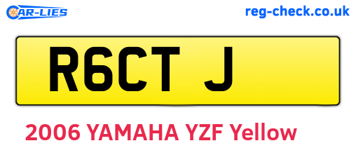 R6CTJ are the vehicle registration plates.