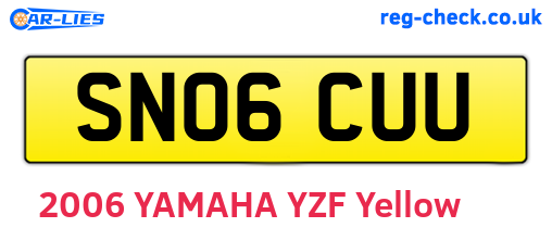 SN06CUU are the vehicle registration plates.
