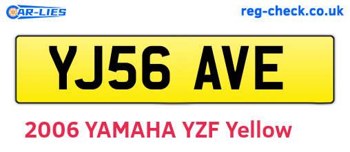 YJ56AVE are the vehicle registration plates.
