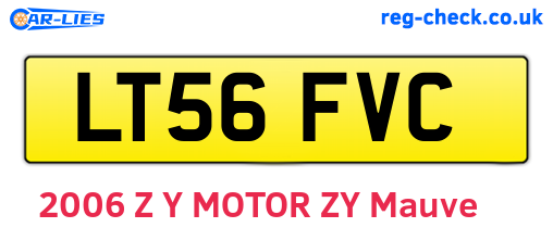 LT56FVC are the vehicle registration plates.