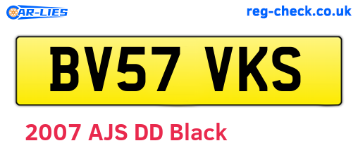 BV57VKS are the vehicle registration plates.