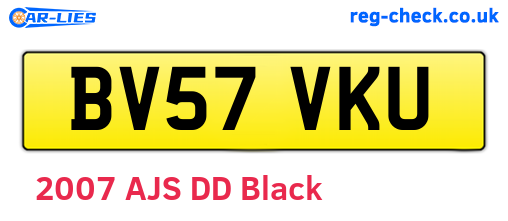 BV57VKU are the vehicle registration plates.