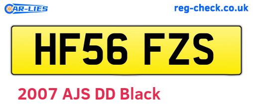 HF56FZS are the vehicle registration plates.
