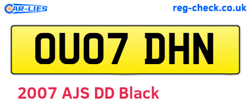 OU07DHN are the vehicle registration plates.