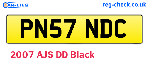 PN57NDC are the vehicle registration plates.