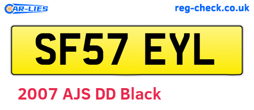 SF57EYL are the vehicle registration plates.