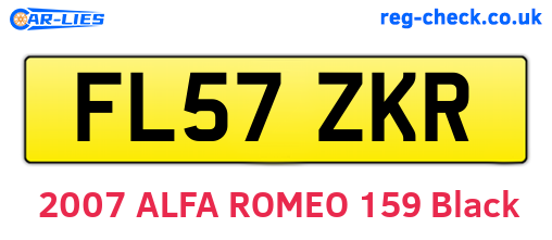 FL57ZKR are the vehicle registration plates.