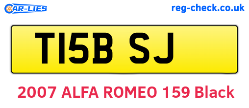 T15BSJ are the vehicle registration plates.