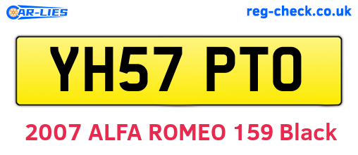YH57PTO are the vehicle registration plates.