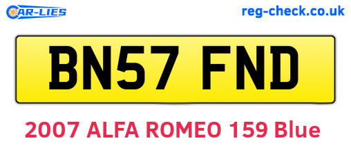 BN57FND are the vehicle registration plates.