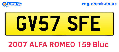 GV57SFE are the vehicle registration plates.