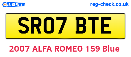 SR07BTE are the vehicle registration plates.
