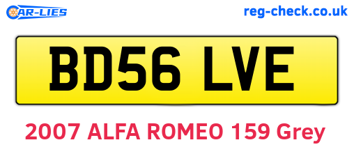 BD56LVE are the vehicle registration plates.
