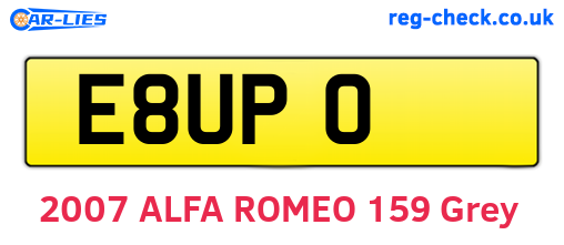 E8UPO are the vehicle registration plates.