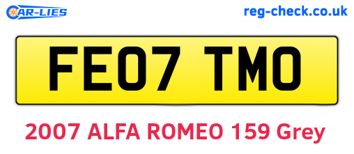 FE07TMO are the vehicle registration plates.