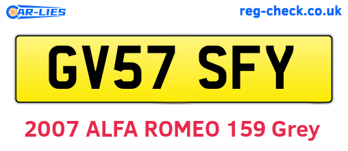GV57SFY are the vehicle registration plates.