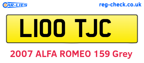 L100TJC are the vehicle registration plates.
