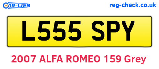 L555SPY are the vehicle registration plates.
