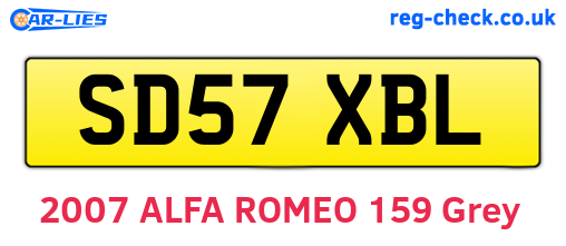 SD57XBL are the vehicle registration plates.