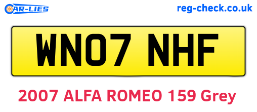 WN07NHF are the vehicle registration plates.