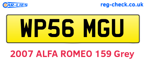WP56MGU are the vehicle registration plates.
