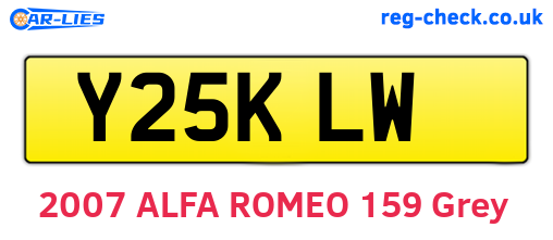 Y25KLW are the vehicle registration plates.