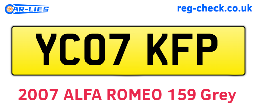 YC07KFP are the vehicle registration plates.