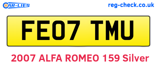 FE07TMU are the vehicle registration plates.