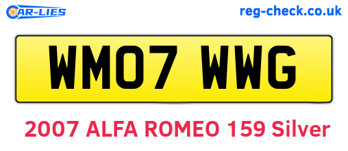 WM07WWG are the vehicle registration plates.