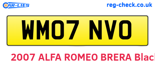 WM07NVO are the vehicle registration plates.