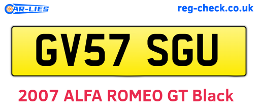 GV57SGU are the vehicle registration plates.