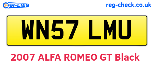 WN57LMU are the vehicle registration plates.