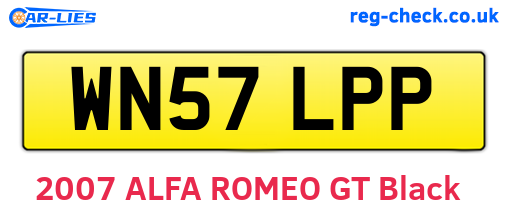 WN57LPP are the vehicle registration plates.