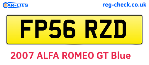 FP56RZD are the vehicle registration plates.