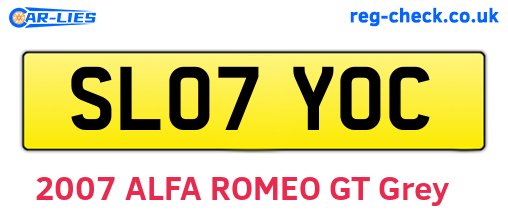 SL07YOC are the vehicle registration plates.