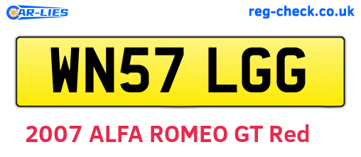 WN57LGG are the vehicle registration plates.