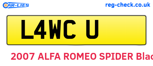 L4WCU are the vehicle registration plates.