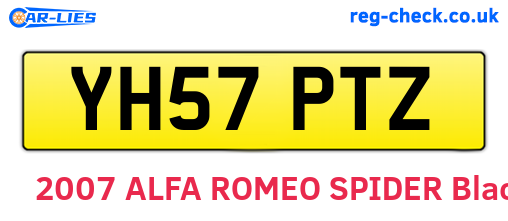 YH57PTZ are the vehicle registration plates.