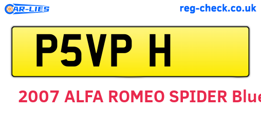 P5VPH are the vehicle registration plates.