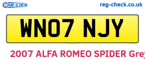 WN07NJY are the vehicle registration plates.