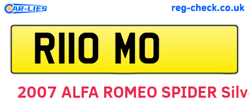 R11OMO are the vehicle registration plates.